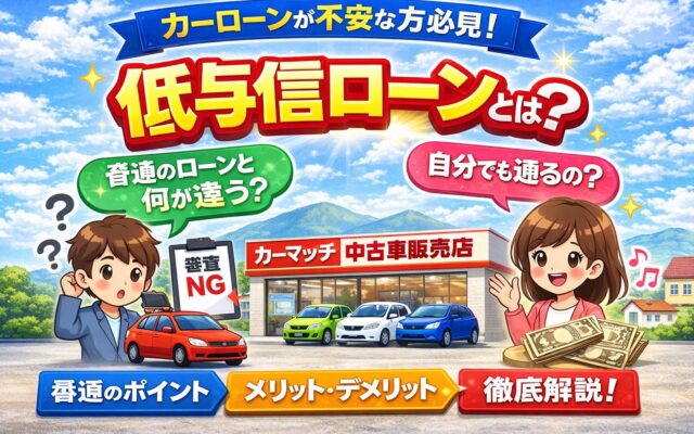 カーローンが不安な方へ！低与信ローンとの違いも分かりやすく解説