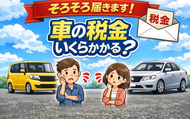 【そろそろ届きます】車の税金っていくら？軽自動車と普通車の違いも分かりやすく解説！