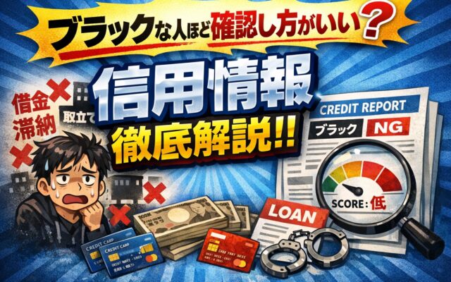 ブラックな人ほど確認した方がいい？信用情報を徹底解説！！