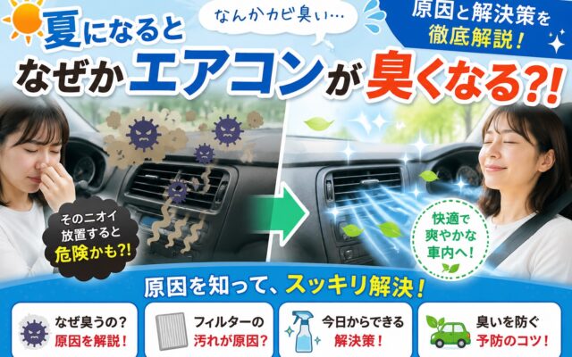 夏になるとなぜかエアコンが臭くなる⁈原因と解決策を徹底解説！